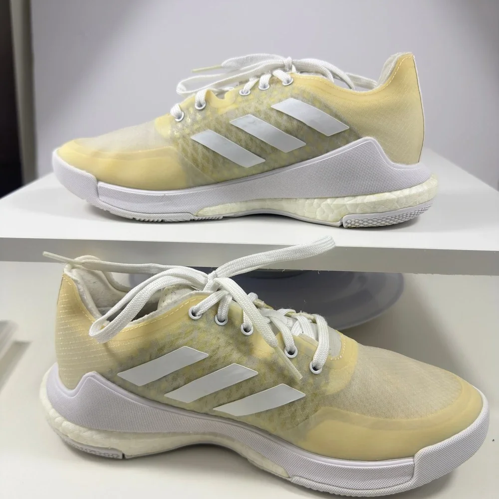 Adidas Crazyflight Volleyball Shoes Womens Size 5 Yellow White Boost EF2678